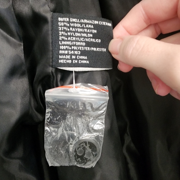 ​Marvin Richards Black Wool Blend Trench Coat | Size Medium - Picture 13 of 13